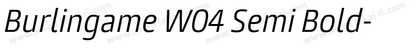 Burlingame W04 Semi Bold字体转换
